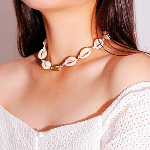 Preisvergleich Produktbild Yean Muschel-Halskette, Boho-Stil, Strandschmuck, für Damen und Mädchen
