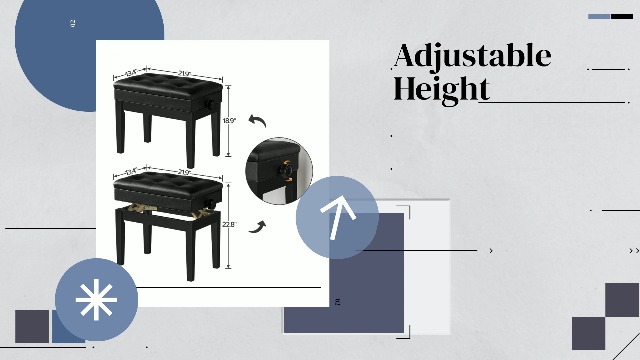 Amazon.com: HOOBRO Adjustable Piano Bench with Storage Compartment