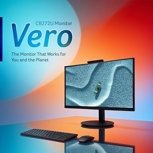 Image of Acer Smartchoice CB272U D6 27 Inch WQHD 2560x1440 IPS Professional Monitor, 120Hz, 1ms VRB, 5MP Webcam, HDR10, DCI-P3 90%, Delta E<1 Colour Accuracy, Ergo Stand, PIP /PBP, AdaptiveSync, Speakers