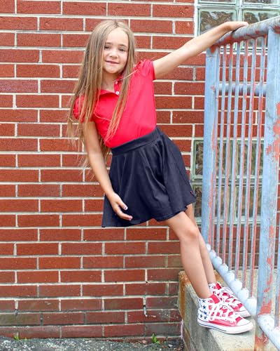 City Threads Little Girls' Peter Pan Collar Cotton Polo Puff Tee Blouse Button Top3