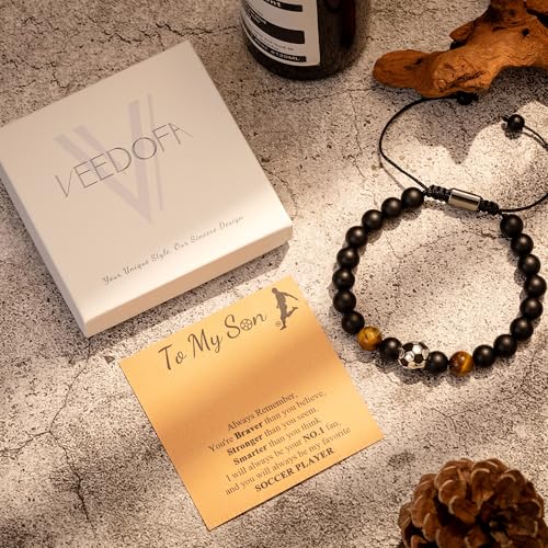 VEEDOFA Basketball Baseball Football Soccer Gifts for Teen Boys Son, Bracelet for Boys - Birthday Valentines Day Graduation Back to School Christmas Gifts - Image 7