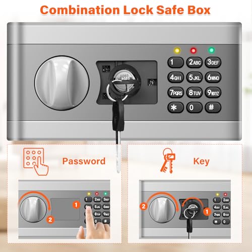 25.6" Tall Fireproof Wall Safes Between the Studs 16" Centers, Hidden Wall Safe with 2 Removable Shelf & Hidden Tray, Heavy Duty Wall Mount Safe for Money, Jewelry, Passport, Valuables(White) thumbnail 8