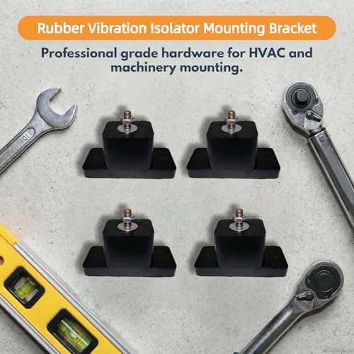 Schwere Last Bodenfüße für Klimaanlage und Wärmepumpe, 4 Stück - Antivibrationsfüße mit 200 KG Tragkraft pro Fuß, UV-beständig und rutschfest - Stoßdämpfer Gummi-Halterung für Außengeräte