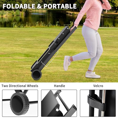 Apromise Grill Stand for Ninja Woodfire: Portable Grill Table for OG700 OG800 OG900 Series & OO101 Outdoor Pizza Oven, Collapsible Outdoor BBQ Cart with Wheels, Side Table - Thumbnail 5