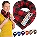Microwavable Neck Heating Wrap by Sunny Bay - Bean Bag Heat Pad for Neck Pain Relief, Microwave, Hot & Cold Therapy, Extra Long Shoulder Heat Pack, Back Pain Relief (buffalo plaid red)