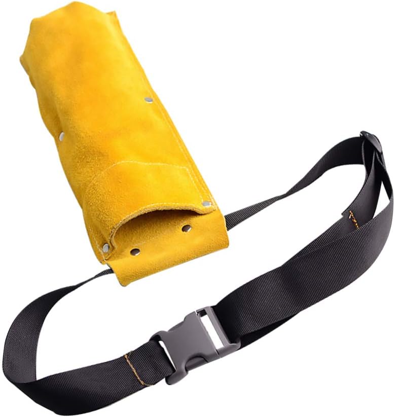 TEHAUX Cowhide Leather Welding Rod Bag Rod Holder Pouch Storage Container Tool Bag Random Color