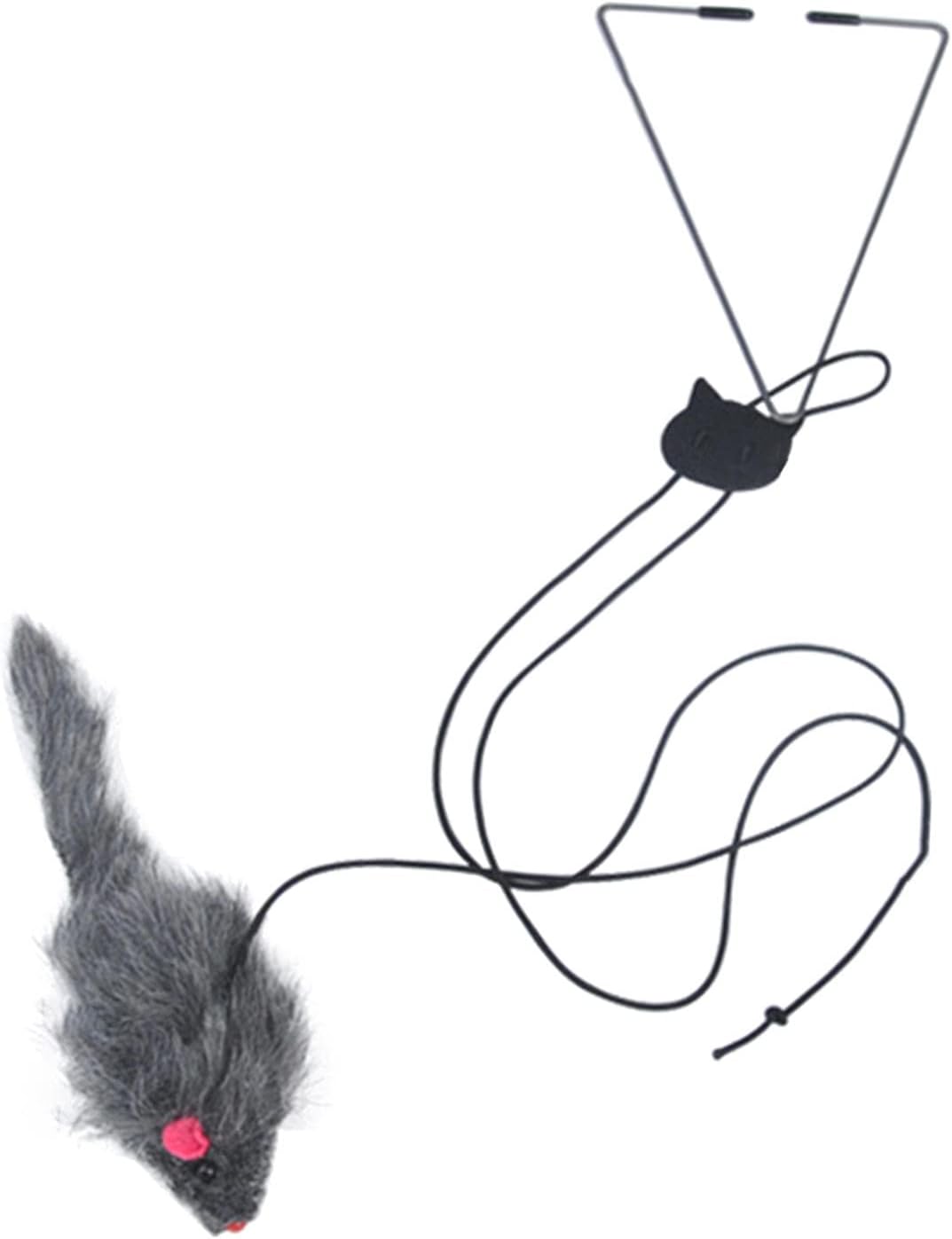 Gazechimp Cat Mouse Toy Kitten Funny Color Stick Cat Stick Toy Plastic Pet Cat Interactive Toy