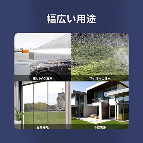 Hagure Muton タンク式高圧洗浄機 [水道のない場所も使用可能/洗剤もタンクに入れて使用可能] タンク容量18L 50℃温水対応コード 移動便利 全身防水 コードレス 高圧洗浄機 充電式 低騒音 プランジャーポンプ 大容量バッテリー 強力水力噴射 高圧洗浄器 水道直結 軽量 9枚目