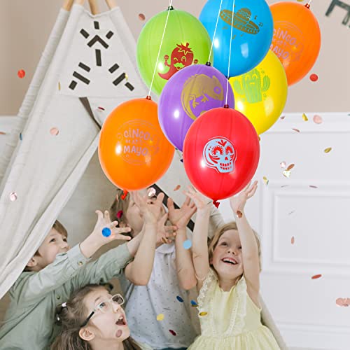 Joyin 36 Pcs Fiesta Punching Balloon For Cinco De Mayo Carnivals Festivals, Wedding Birthday Party Favor, Mexican Themed Party Decorations #TOP2