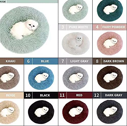 Yourlittlestore Cama para mascotas para gatos y perros pequeños y medianos con cojín suave redondo u ovalado, cama cueva para gatos y perros pequeños (4XL, blanco)
