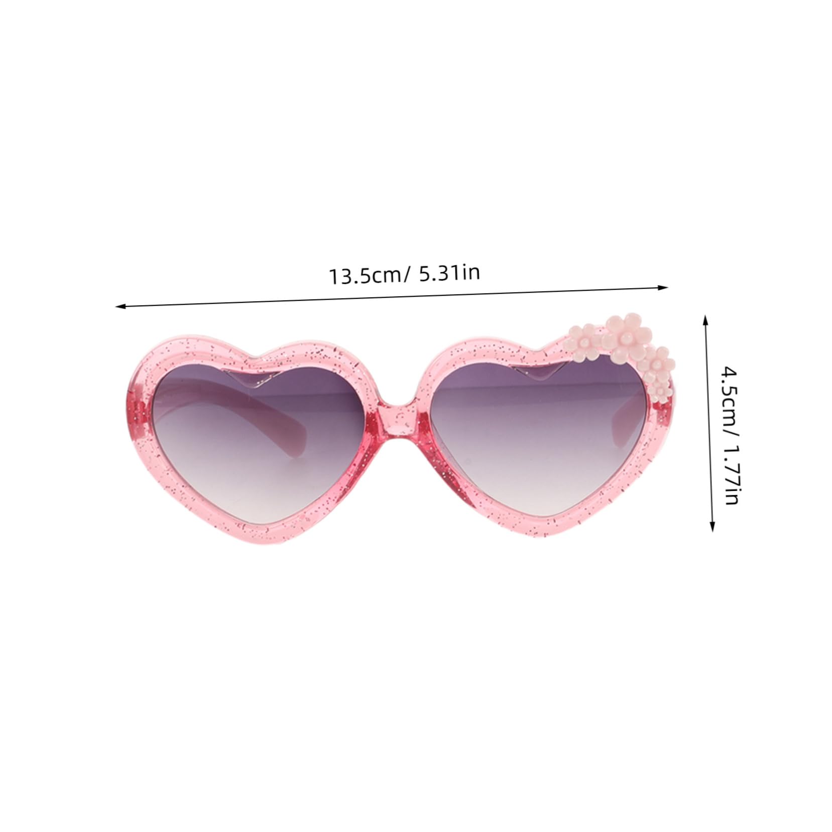 BESPORTBLE Fashionable Heart Sunglasses 4 Glasses Fun Designs Photo Booth Props for Boys and Girls Adults Disco Style