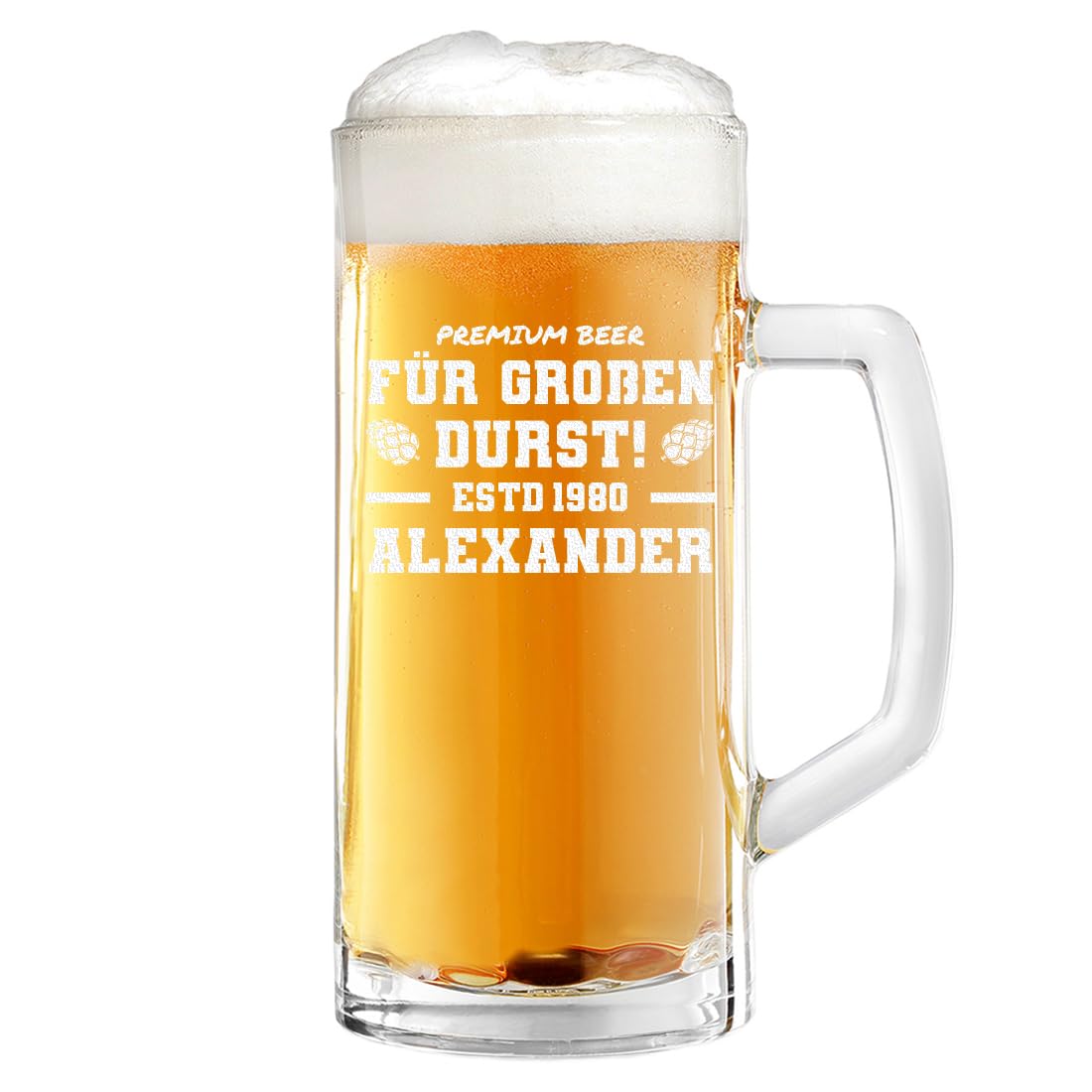 Personalisiertes Bierkrug-Set Mit Gravur & Holzkiste - Perfektes Geschenk Für Papa Zum Vatertag