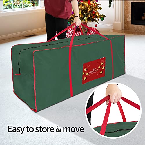 Funny Sunny Christmas Tree Storage Bag - Fits Up To 7.5Ft Holiday Artificial Disassembled Trees, Heavy-Duty Tree Storage Container With Durable Reinforced Handles & Zipper, Water Resistant #TOP3