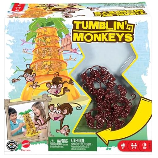 Mattel Games Monos Locos, Juegos de Mesa para niños +5 años, 2-4 Jugadores, partidas de Aproximadamente 30 min (52563) | Ya disponible en tu tienda friki favorita! En mundofriki.es!
