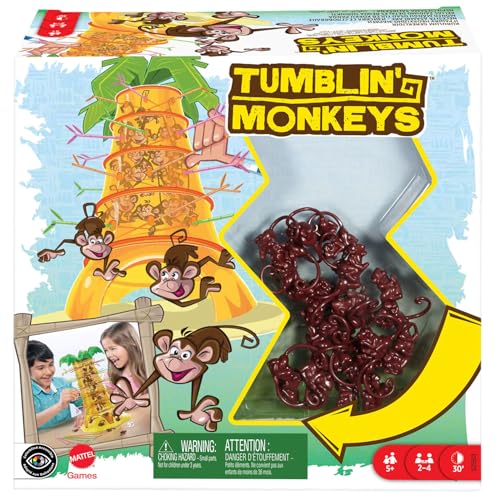 Mattel Games Monos Locos, Juegos de Mesa para niños +5 años, 2-4