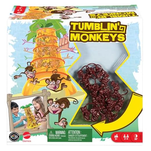 Mattel Games Monos Locos, Juegos de Mesa para niños +5 años, 2-4 Jugadores, partidas de Aproximadamente 30 min (52563)