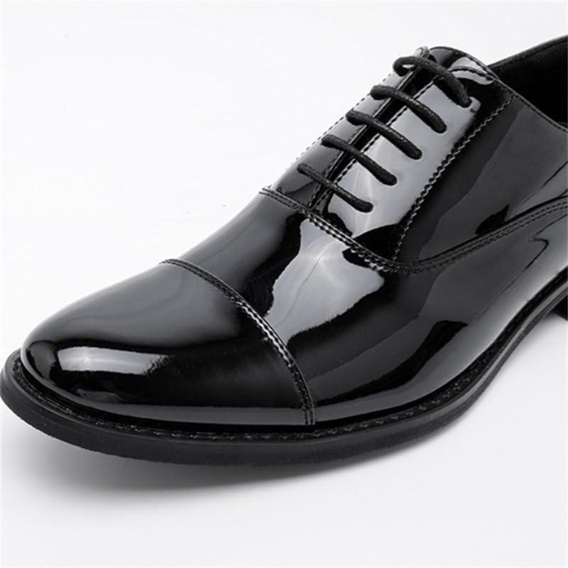 Large Size Men's Business Formal Leather Shoes Low Heel Pointed Toe Lace-up Oxford Shoes Slip Resistant Rubber Soft Sole Breathable Casual Shoes for Men