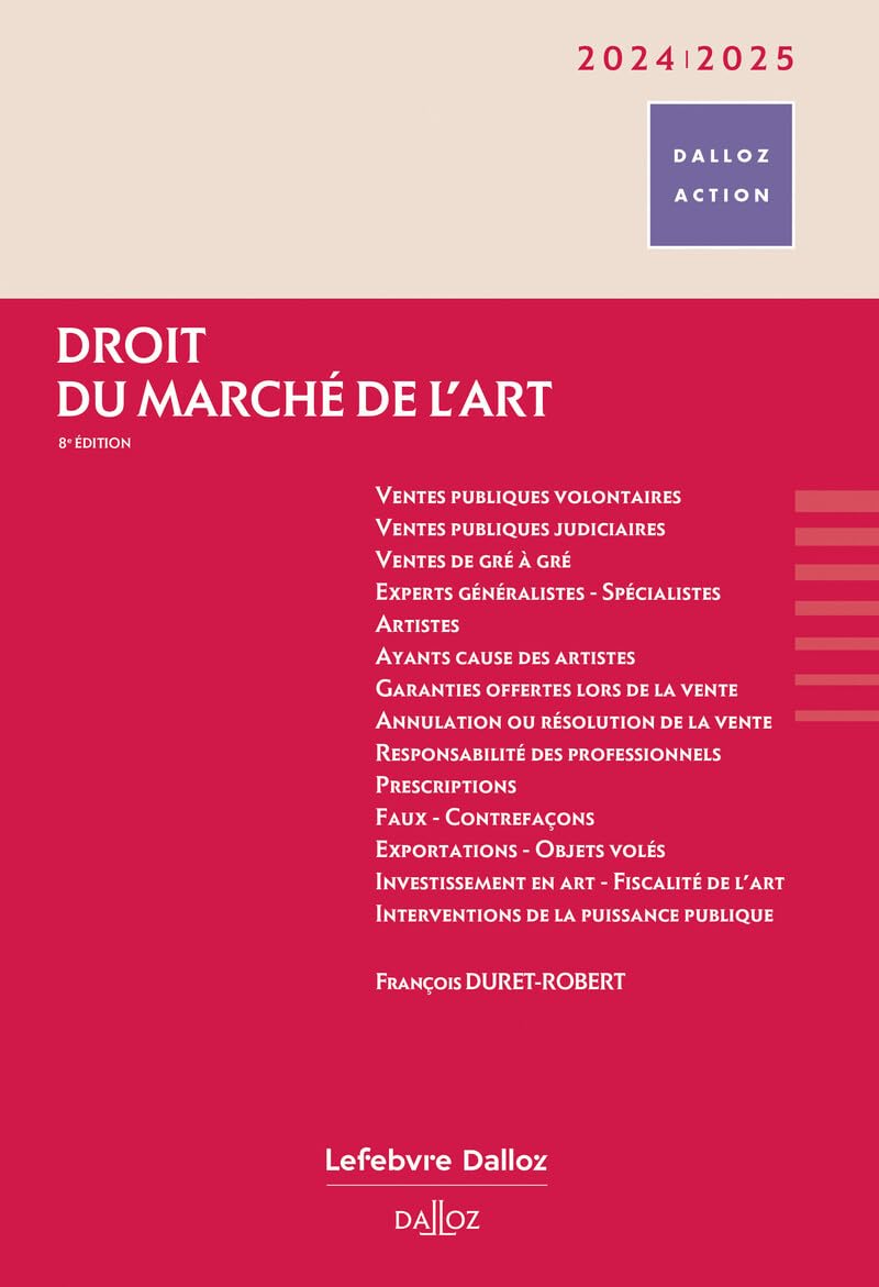 Droit du marché de l'art 2024/2025 8ed
