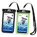 Produktbild MoKo Wasserdicht Handyhülle, 2Pack Wasserfest Handytasche mit Band für iPhone 13/12/11 Pro Max Mini, SE 3/2, Galaxy S22/S21/20 Plus Ultra, Note 20/10, Huawei P50, Xiaomi 12/11, Mi 11/10, Schwarz/Grün