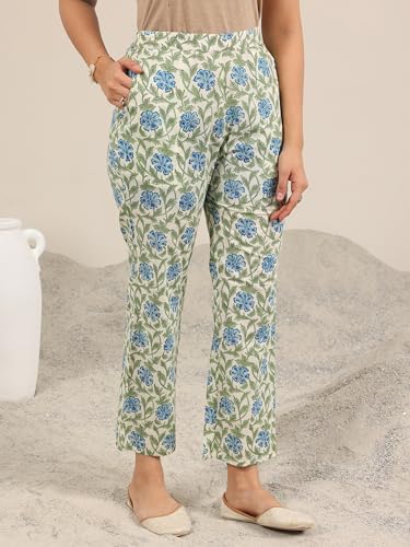 Image of Libas Printed Cotton A-Line Kurta with Trouser