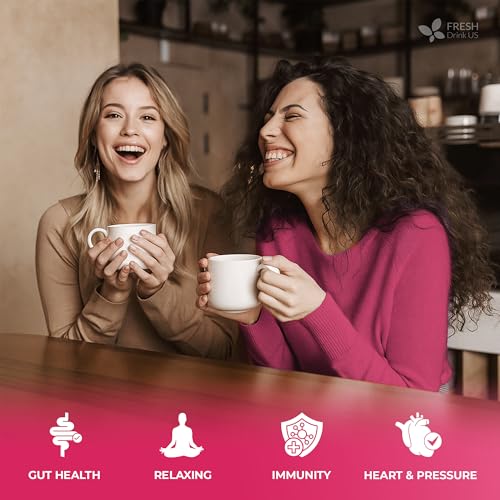 Image of FreshDrinkUS, MenopauseSlim 40 Tea Bags - Herbal Blend with Rooibos, Dandelion Root, Matcha, Licorice, Cardamom & Black Cohosh - Smooth, Earthy Flavor - Premium Quality, Naturally Caffeine-Free Tea