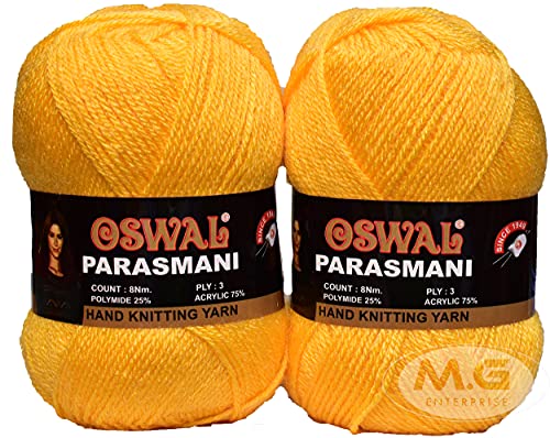Image of M.G ENTERPRISE Os wal 3 Ply Knitting Yarn Wool (Pila), 300 gm