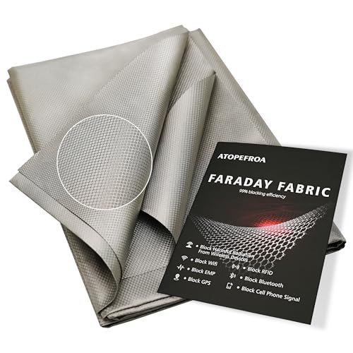 Atopefroa FF-0A1 Faraday Fabric, Diy Faraday Bags/Faraday Cage, Military Grade Emf/Emp Protection Shield cover