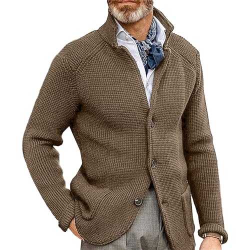 Cardigan homme tricot boutonné d'extérieur à finitions soignées et ajustées