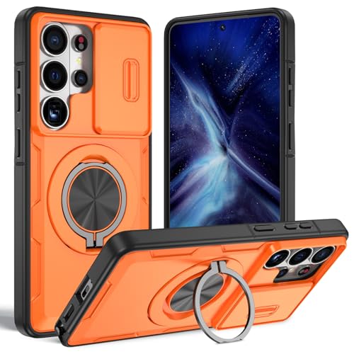 SZLUTLA For -Samsung Galaxy S26 Ultra/S26+/S26�p�~���^���[�P�[�X�A���C�����O������X�����P�[�X�X���C�h�J�����Ռ��z���J�o�[,�I�����W�F,S26