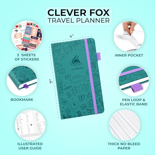Clever Fox Travel Journal – Vacation Planner with Budget Plan, Packing List, Expense Tracker & Trip Journal – Travelling Itinerary Organizer for Women, Men & Couples – Hardcover - Image 3
