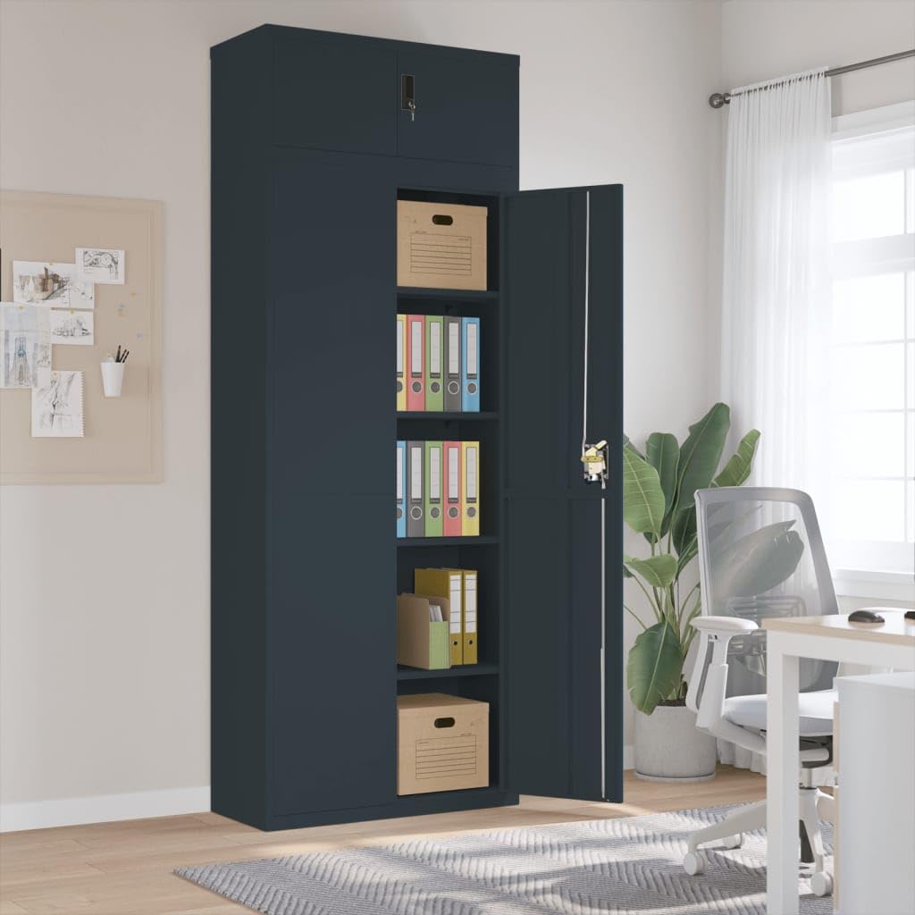 Szafka do sortowania, antracyt, 90 x 40 x 240 cm, stal