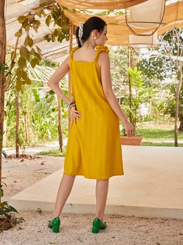 Image of PURVAJA Women's A-Line /Flared Below Knee Length Dress (Suzi-011-013)