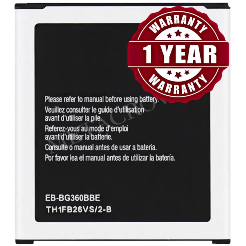 Image of Original EB-BG360CBN Battery Compatible with Samsung Galaxy J2 (2015) | J2 (2017) (SM-J200F /SM-J200G) | Galaxy Core Prime (SM-G360F /SM-G361F) - (2000mAh) - 1 Year Warranty BC45