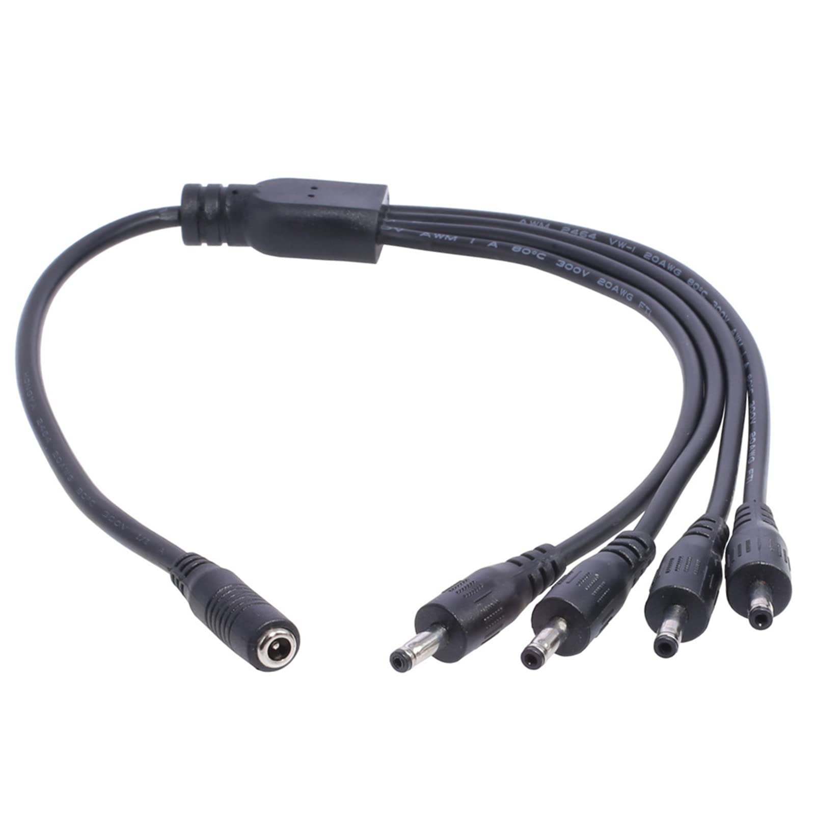 HapGlan Extension Cable Female to Male Power Connector 3.5mmx1.35mm Plug Adapter Cord for LED Light CCTV Cameras 40cm