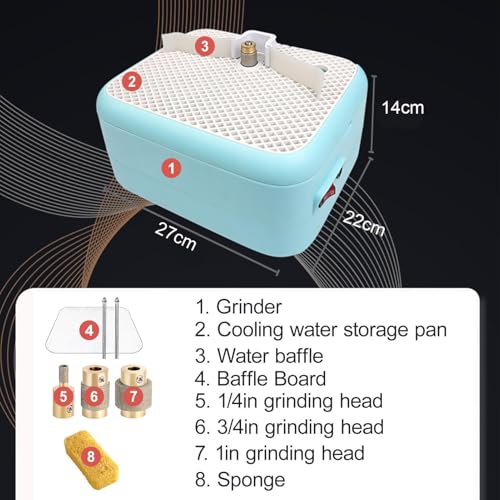 Machine de meulage de bureau et mini broyeur de verre à tête ajustable - 8