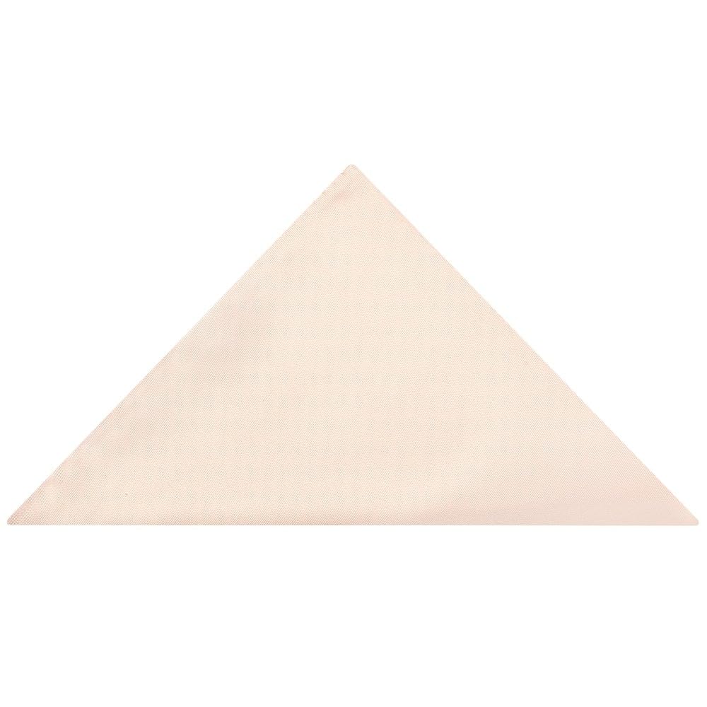 TIES R US Plain Blush Satin Pocket Square Hanky Handkerchief