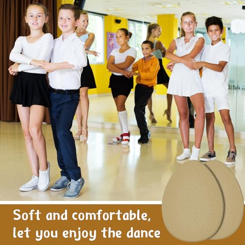 Image of Jecery 36 Pcs Suede Soles for Dance Shoes Non Slip Shoe Pads on Bottom of High Heeled Shoes Protectors Adhesive for Women(Beige)