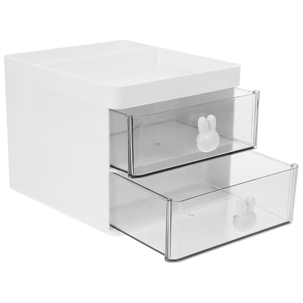 Amazon.co.jp: OUNONA 収納ボックス 引き出し 卓上 デスク上置棚