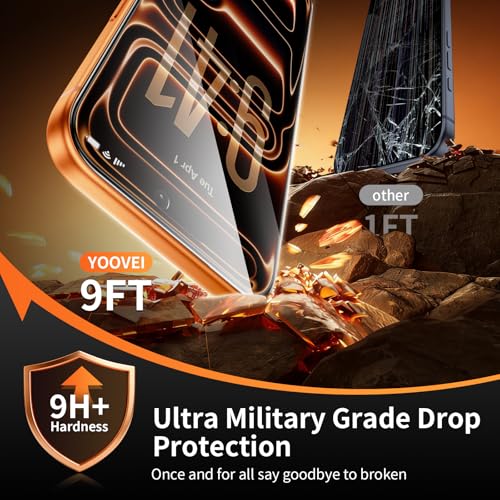 Image of 2 Pack for iPhone 17 Pro Max Screen Protector, 9H+ Hardness Tempered Glass Full Edge Coverage, Military-Grade Shatter Protection, HD Clear & Sensitive Touch, Easy Installation