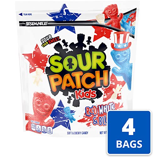 Sour Patch Kids Red, White & Blue Soft & Chewy Candy, 4-1.8 Lb Bags #TOP1