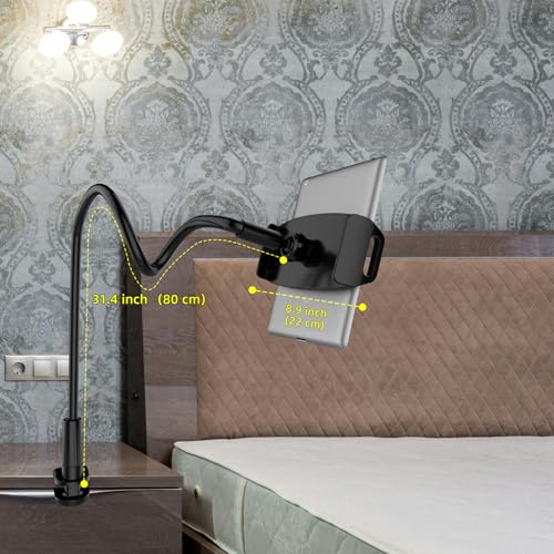 image for Debtrop Gooseneck Kindle Tablet iPad Holder Stand for Bed, Flexible Ar