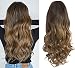 24 Inches Half Head Wig Long OMBRE 3/4 Weave Brown Blonde (Wavy-Chocolate brown to honey blonde)