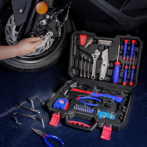 WORKPRO gereedschapskoffer uitgerust, 160 stuks. Gereedschapsset, gevulde gereedschapskoffer, alledaags handgereedschap voor huishouden, garage - Afbeelding 3