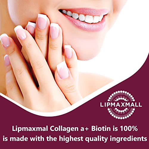 Lipmaxmall Liposomal Collagen 1700Mg + Biotin 10000Mcg Hair Growth, Hair, Skin, Nail & Joint Support, Biotin And Collagen Supplement For Super Absorption (2 Pack) #TOP7