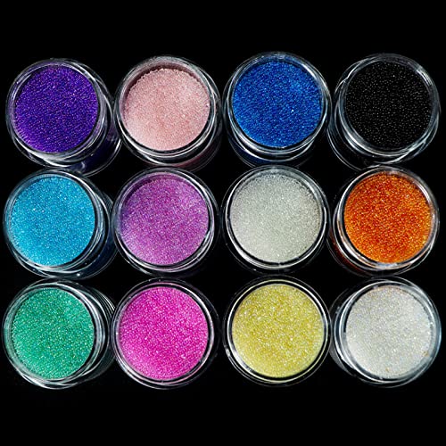 1 boîte de 10 ml de petites perles de caviar en verre pour ongles, bijoux, décoration d'ongles