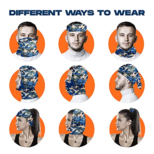 ARMORAY Neck Gaiter Face Mask - 4 Pack Reusable & Washable Cloth Face Cover4