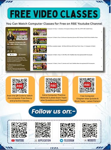 Image of Computer Awareness Book for SSC CGL, CHSL, RRB NTPC, Delhi Police & UP Exams 2026-27 | Complete Theory, Chapter-wise PYQs & Practice Sets | English Edition | Shubham Sir, Radhika Mam, RBE.