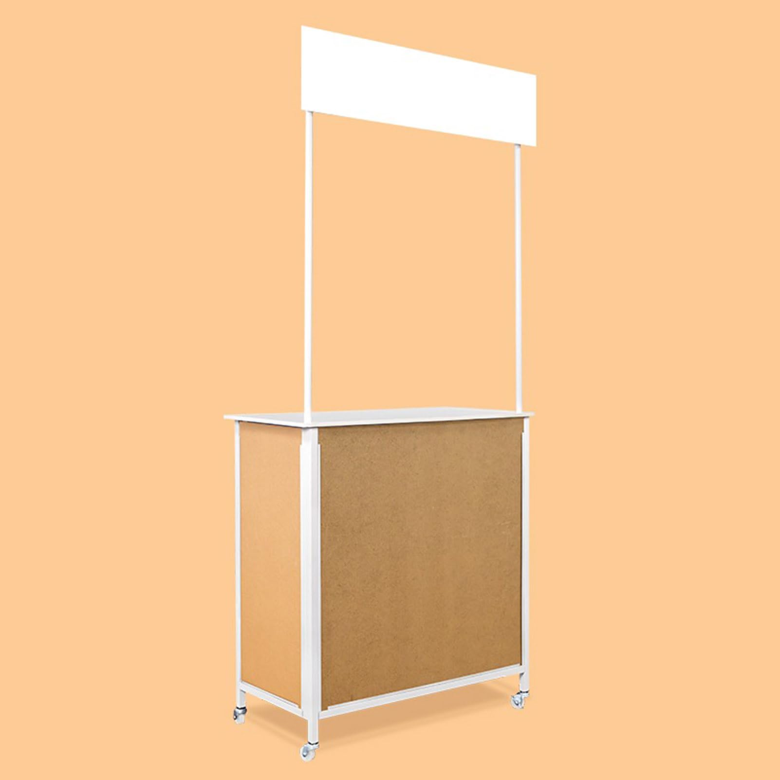 DUANHOZ Foldable Pop Up Podium Table - Portable Promotional Counter for Exhibits Retail Events & Markets Tasting Table with rage Advertising Display Stand