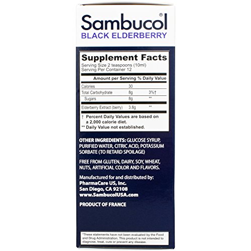 image for Sambucol Black Elderberry Original Formula, 4 Fluid Ounce Bottle, High