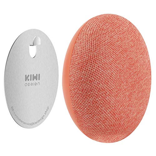 KIWI design Gancho de Metal Adhesivo para Nest Mini de Google (2nd Gen), Soporte de Pared sin Tornillos para Nest Mini de Google (Plateado)